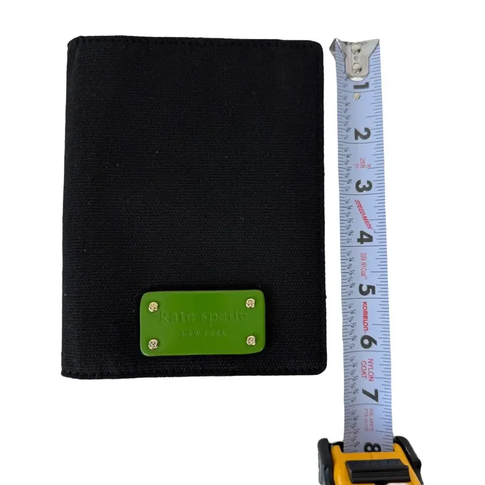 Kate Spade Elyce Black Green Canvas Brag Book Photo Album with Box 6.5